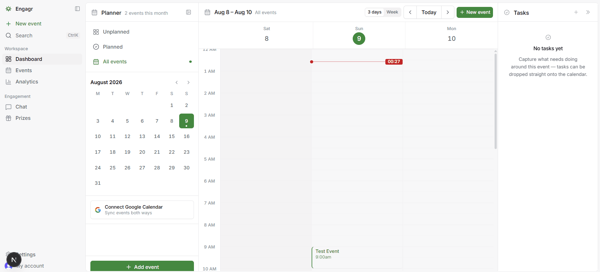 Engagr: Event Planner